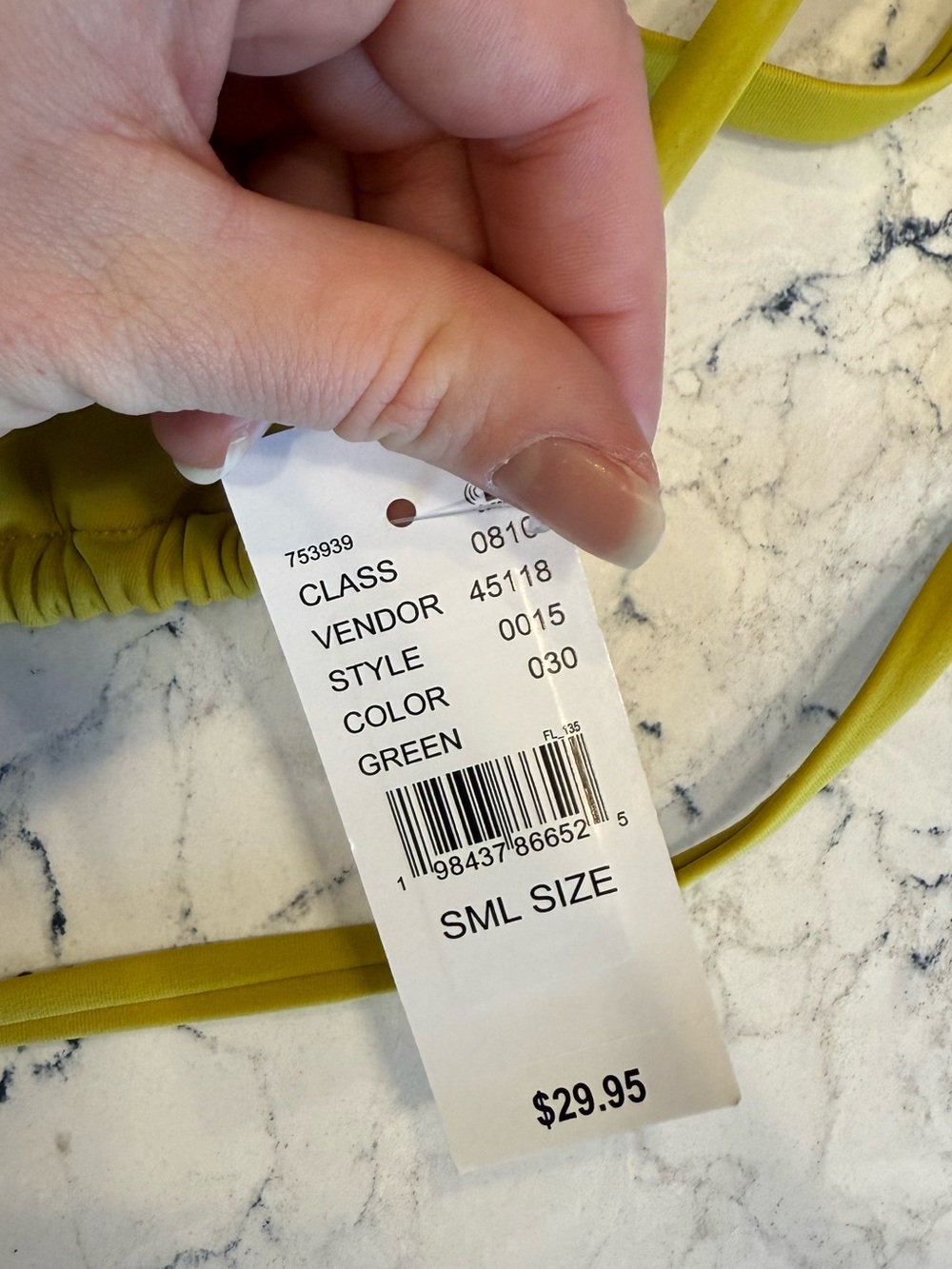 NWT PacSun Green Rae Triangle Bikini Top - Picture 3 of 3
